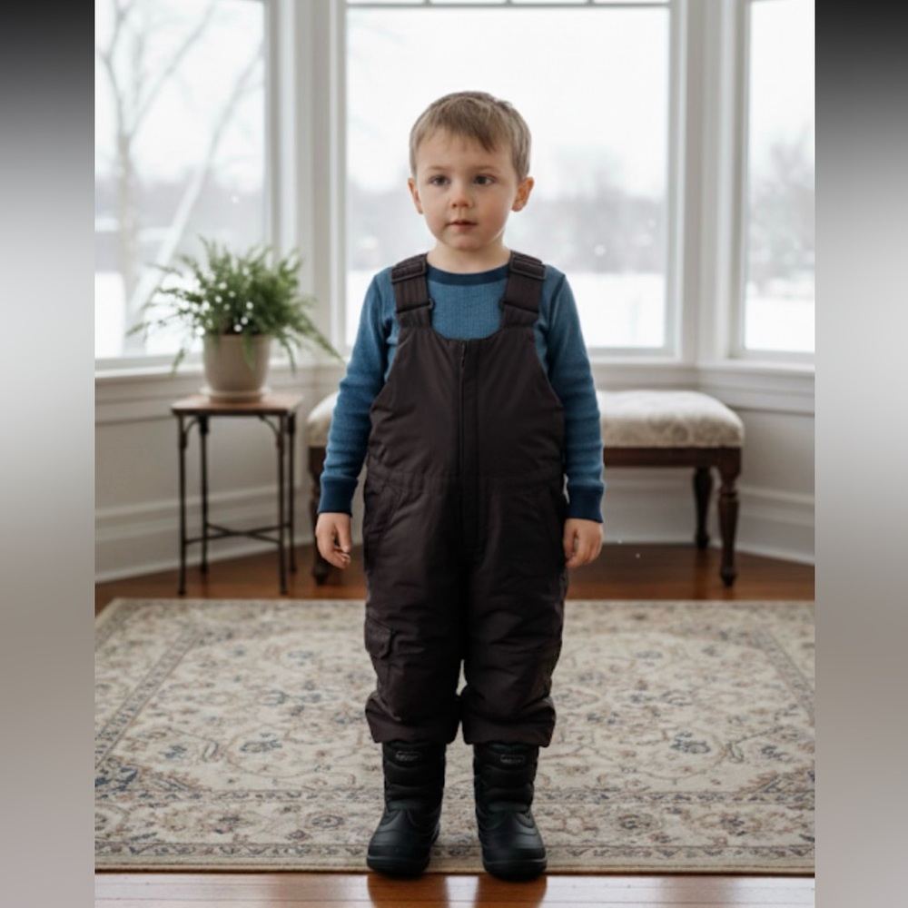 Ripzone snow pants overalls black‎ size 4-5 adjustable straps